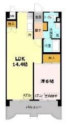 ティ・ワイパレス(1LDK/4階)の間取り写真