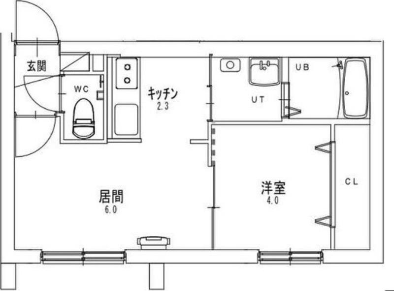 ウェリナ幌平橋(1LDK/4階)の間取り写真