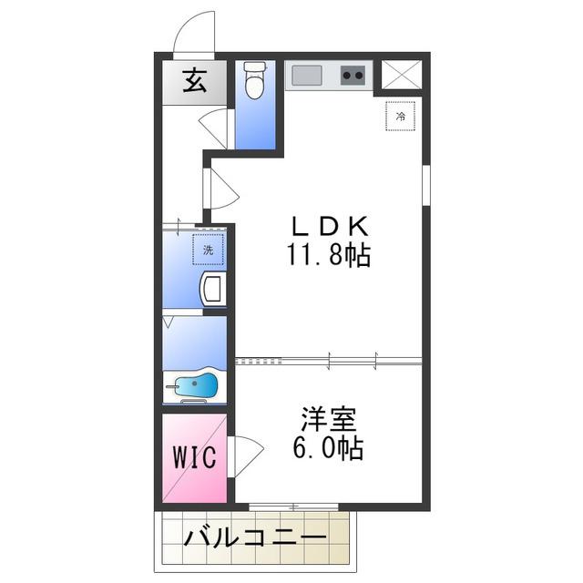 フジレジデンス(1LDK/3階)の間取り写真