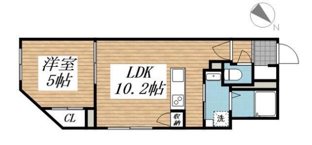 クリアル文京千石II(1LDK/1階)の間取り写真