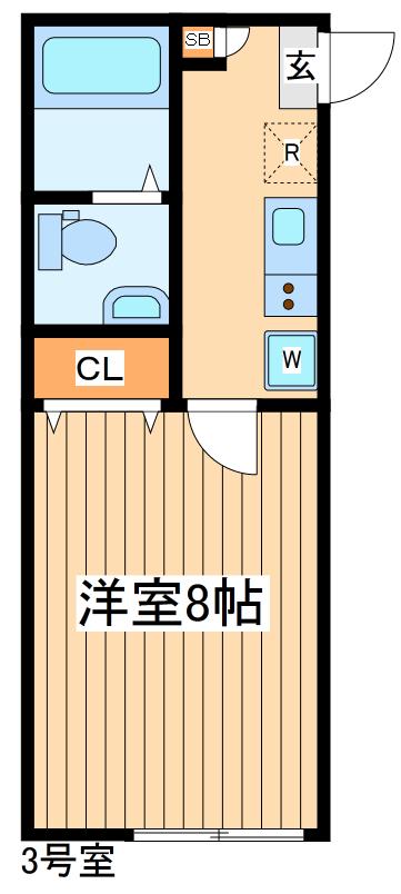 ステラ町田(1K/3階)の間取り写真