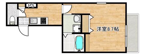 COMFORT東矢口(1K/3階)の間取り写真