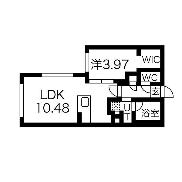 STAGEA裏参道(1LDK/4階)の間取り写真