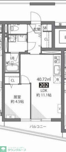 グランアセット久我山(1LDK/2階)の間取り写真