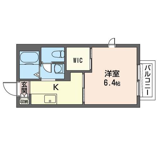 アネックス本町(1SK/2階)の間取り写真