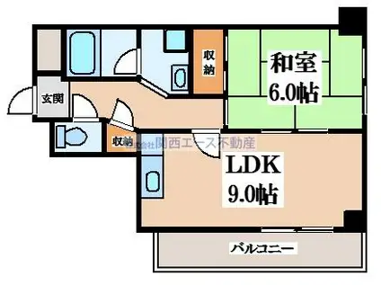 グロースパシフィック長田(1LDK/4階)の間取り写真