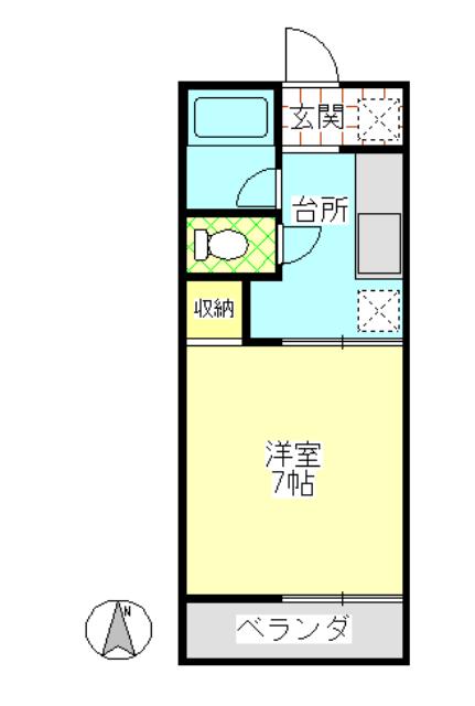 ハイツマルティーニ(1K/1階)の間取り写真