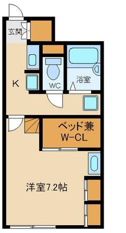 レオパレス山吹(1K/1階)の間取り写真