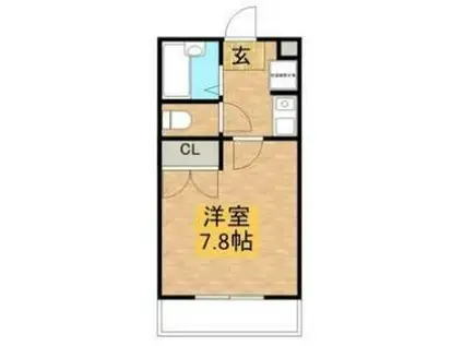 陽だまり高松(1K/2階)の間取り写真