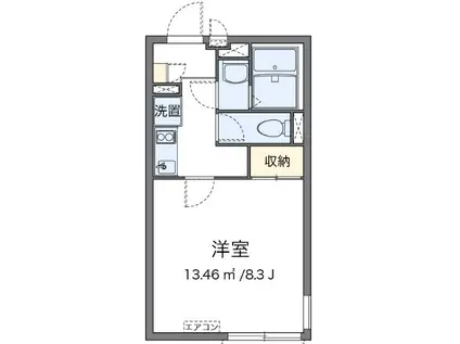 プランドール(1K/1階)の間取り写真
