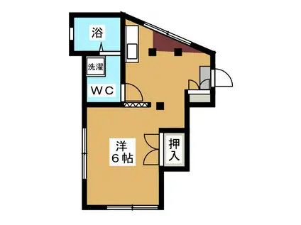 邦生荘(ワンルーム/1階)の間取り写真