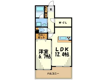 サントル野川(1LDK/3階)の間取り写真