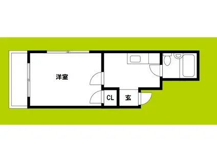 イデア天神橋(ワンルーム/4階)の間取り写真