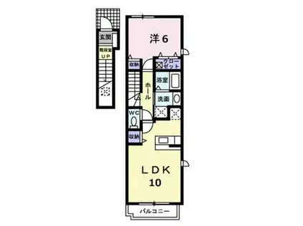 グラン・シャリオ(1LDK/2階)の間取り写真