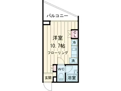 RAFFINO TAMAGAWA(ワンルーム/3階)の間取り写真