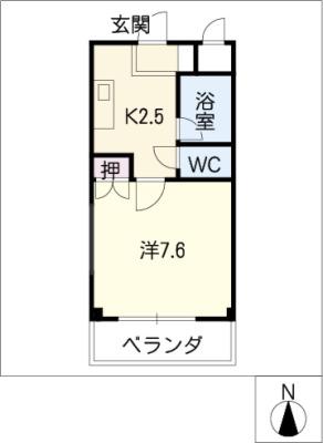 シェ・モア平針(1K/2階)の間取り写真
