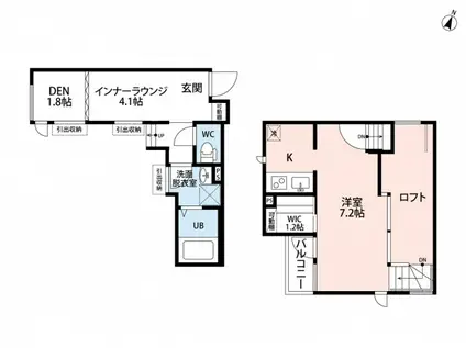 CB城南ソアレ(ワンルーム/2階)の間取り写真