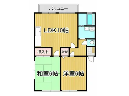 サンライフゆき(2LDK/1階)の間取り写真