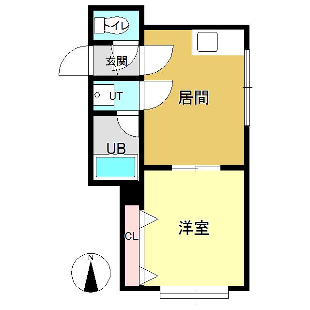 リズム424(1DK/4階)の間取り写真