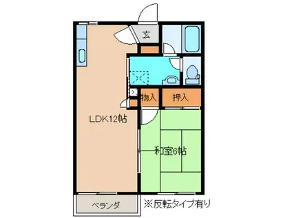 メゾン アプローズ(1LDK/1階)の間取り写真