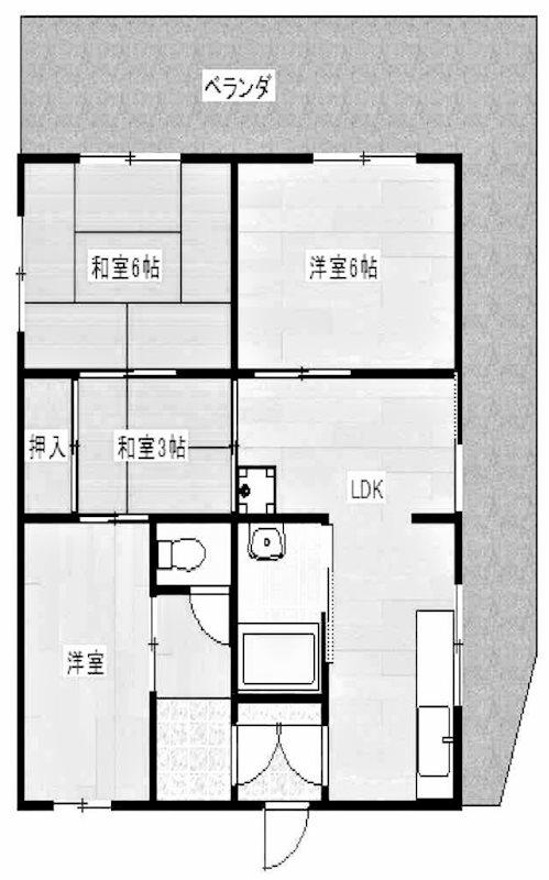 ペディコート神戸舞子坂(3SLDK/1階)の間取り写真