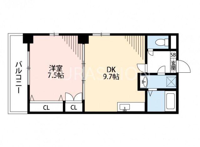 エミネンス住吉(1LDK/5階)の間取り写真