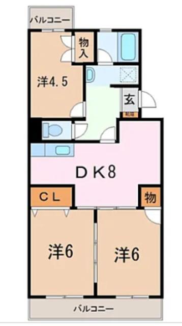 泉ハイツ(3DK/1階)の間取り写真