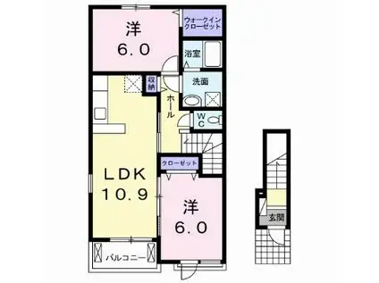 サンリット II(2LDK/2階)の間取り写真