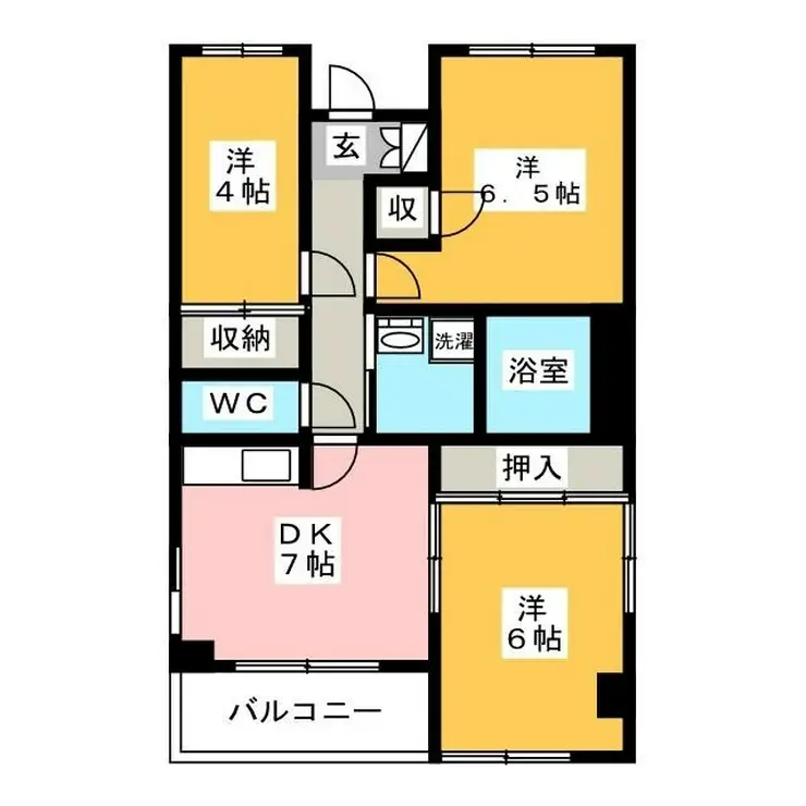 プレスティージ府中 4階階 間取り