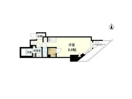 スタイリオ旗の台II(ワンルーム/7階)の間取り写真