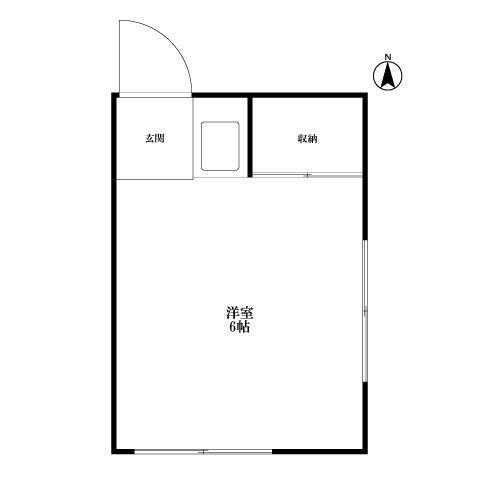 神宮荘(ワンルーム/1階)の間取り写真