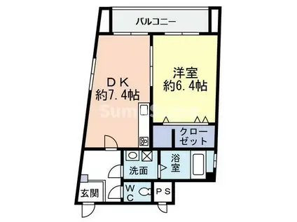 イル・マーレ須磨(1DK/3階)の間取り写真