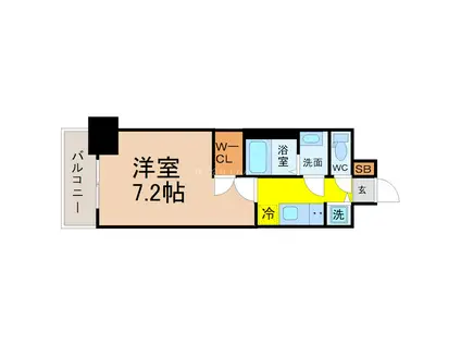 エスリード新栄グラティア(1K/11階)の間取り写真