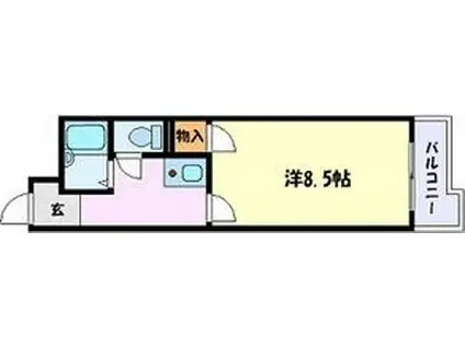 ハイツ金山(1K/6階)の間取り写真