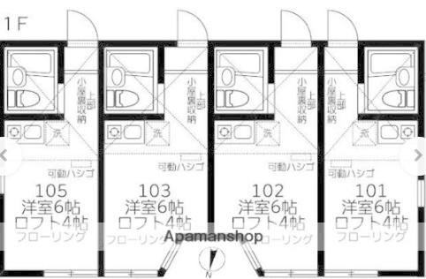 フェローズ横須賀(ワンルーム/1階)の間取り写真