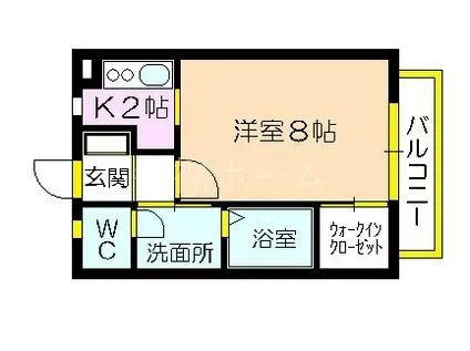 シャーメゾン京橋(1K/2階)の間取り写真