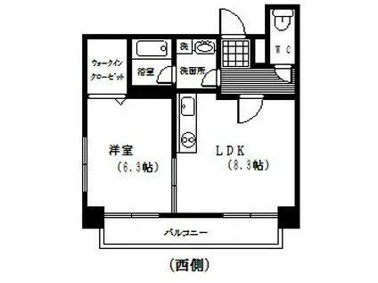 RUMA.橘通(1LDK/7階)の間取り写真