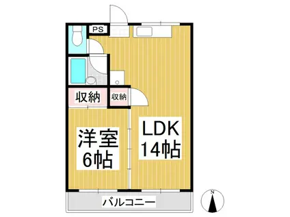 メゾン・ド・ショコラ(1LDK/2階)の間取り写真