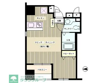 KS麹町(ワンルーム/6階)の間取り写真