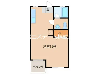 コーポワンセルフ(1DK/3階)の間取り写真