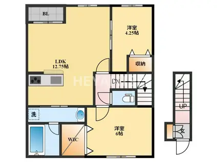 LUCASAII(2LDK/2階)の間取り写真