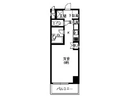 スカイクレスト(1K/8階)の間取り写真