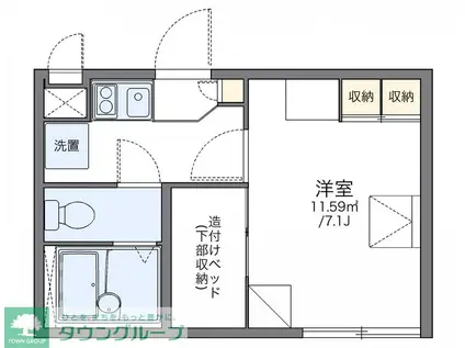 レオパレスSYAM(1K/2階)の間取り写真