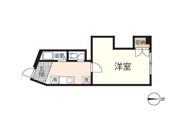 岩見ビル(1K/3階)の間取り写真