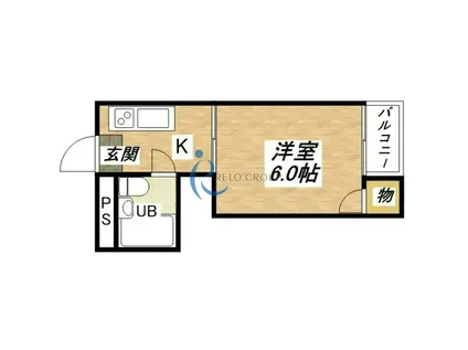 ハイツ正覚寺(1K/3階)の間取り写真