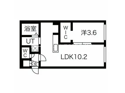 ディモーラN12(1LDK/4階)の間取り写真