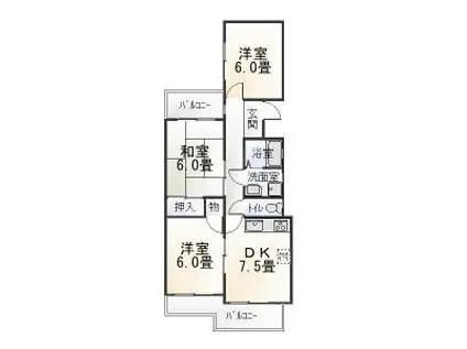 PYXIS 21(3DK/2階)の間取り写真