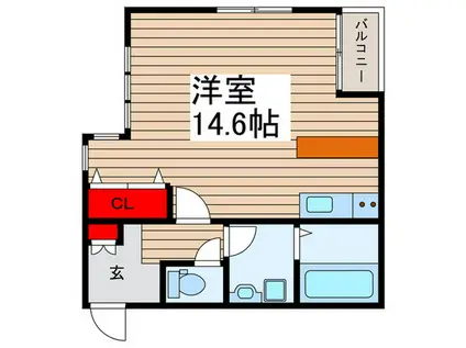 ダイワティアラ津田沼12(ワンルーム/1階)の間取り写真