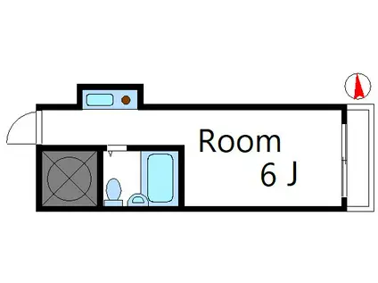 アルベルゴ上野(ワンルーム/3階)の間取り写真