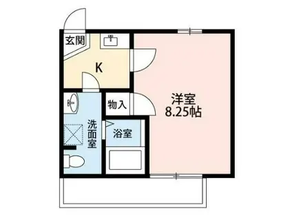 ブルゴーニュ(1K/2階)の間取り写真